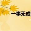 一事无成的生肖（一事无成百不堪）