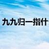 九九归一指什么数字（九九归一指什么生肖）