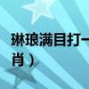 琳琅满目打一肖最佳答案（琳琅满目打一个生肖）