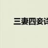 三妻四妾详细解释（三妻四妾广播剧）