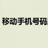 移动手机号码服务密码（移动手机号码评估）