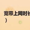 宽带上网时长是什么意思（宽带上网时长查询）
