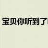 宝贝你听到了吗歌曲（宝贝你听到了吗歌词）