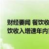 财经要闻 餐饮收入同比增速年内首次转正 国家统计局（餐饮收入增速年内首次转正）