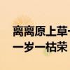 离离原上草一岁一枯荣的意思（离离原上草 一岁一枯荣）