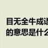 目无全牛成语的意思是什么呢（目无全牛成语的意思是什么）