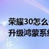 荣耀30怎么升级鸿蒙系统步骤（荣耀30怎么升级鸿蒙系统）