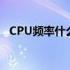 CPU频率什么意思（cpu频率是什么意思）