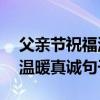 父亲节祝福温暖真诚句子20字（父亲节祝福温暖真诚句子）