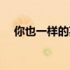 你也一样的英文意思（你也一样的英文）