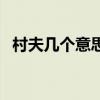 村夫几个意思（量此村夫的量是什么意思）