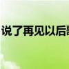 说了再见以后歌词典故（说了再见以后 歌词）