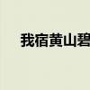 我宿黄山碧溪月,听之却罢松间琴啥意思