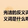 光洁的反义词是什么近义词是什么（光洁的反义词是什么呢）