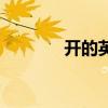 开的英文怎么读（开的英文）