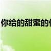 你给的甜蜜的伤口陪着我停停又走走类似旋律