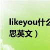 likeyou什么意思中文翻译（likeyou什么意思英文）