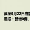 截至9月22日当前北京石景山区最新疫情消息今天实时数据通报：新增0例、累计确诊37例