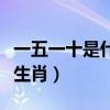 一五一十是什么生肖最准确（一五一十是什么生肖）