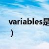 variables是什么意思（variable是什么意思）
