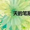 天的笔顺名称是什么（天的笔顺）