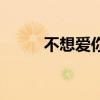 不想爱你歌词（愿意不爱你歌词）