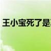 王小宝死了是真的吗（王小宝真的逝世了吗）