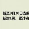截至9月30日当前贵州贵阳最新疫情消息今天实时数据通报：新增1例、累计确诊270例
