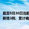 截至9月30日当前陕西咸阳最新疫情消息今天实时数据通报：新增3例、累计确诊47例