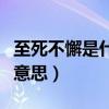 至死不懈是什么意思和造句(至死不懈是什么意思) 至死不懈是什么意思和造句(至死不懈是什么意思)