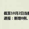 截至10月2日当前重庆大渡口区最新疫情消息今天实时数据通报：新增0例、累计确诊9例