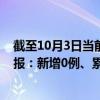 截至10月3日当前天津河东区最新疫情消息今天实时数据通报：新增0例、累计确诊60例