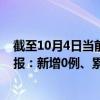 截至10月4日当前北京昌平区最新疫情消息今天实时数据通报：新增0例、累计确诊165例