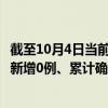 截至10月4日当前宁夏银川最新疫情消息今天实时数据通报：新增0例、累计确诊70例