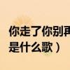 你走了你别再难过什么歌（我走了你别再难过是什么歌）