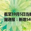 截至10月5日当前内蒙古呼和浩特最新疫情消息今天实时数据通报：新增54例、累计确诊784例
