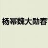 杨幂魏大勋春宵一刻（杨幂魏大勋共度一夜）