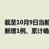 截至10月9日当前山西朔州最新疫情消息今天实时数据通报：新增1例、累计确诊23例