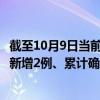 截至10月9日当前宁夏中卫最新疫情消息今天实时数据通报：新增2例、累计确诊52例
