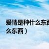 爱情是种什么东西有时叫人关心有时叫人伤心（爱情是种什么东西）