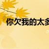你欠我的太多是什么歌（欠你的太多歌词）