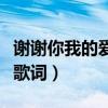 谢谢你我的爱人歌词罗马音（谢谢你我的爱人歌词）