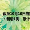 截至10月10日当前广东江门最新疫情消息今天实时数据通报：新增1例、累计确诊82例