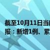截至10月11日当前北京通州区最新疫情消息今天实时数据通报：新增1例、累计确诊120例