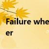 Failure when receiving data from the peer