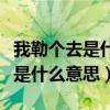 我勒个去是什么意思超是什么意思（我勒个去是什么意思）
