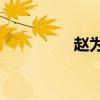 赵为什么被制止了说话？