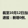 截至10月12日当前天津滨海新区最新疫情消息今天实时数据通报：新增0例、累计确诊121例