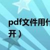 pdf文件用什么打开方式（pdf文件用什么打开）