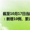 截至10月17日当前广东深圳最新疫情消息今天实时数据通报：新增10例、累计确诊2283例